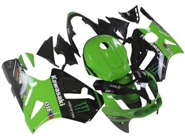 Carenagem Moto Kawasaki ZX12R 2002-2006 - Verde Preto Brilhante Elf Touch4 Monstro