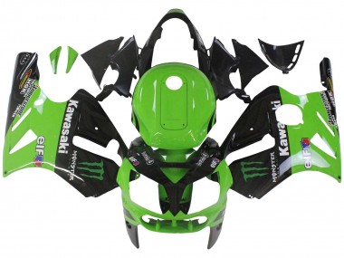 Carenagem Moto Kawasaki ZX12R 2002-2006 - Verde Preto Brilhante Elf Touch4 Monstro
