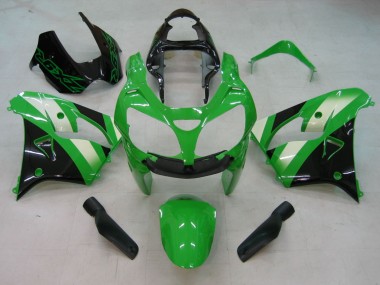 Carenagens Moto Kawasaki ZX9R 2000-2001 - Verde Prata Preto
