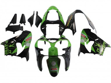 Carenagens Moto Kawasaki ZX9R 2000-2001 - Verde Preto Playboy DENSO