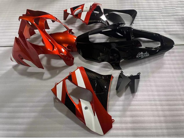 Carenagens Moto Kawasaki ZX9R 2002-2003 - Vermelho Branco Preto Brilhante