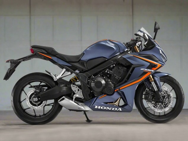 Carenagens Moto Honda CBR650R 2019-2020 - Azul Brilhante Escuro Laranja Preto
