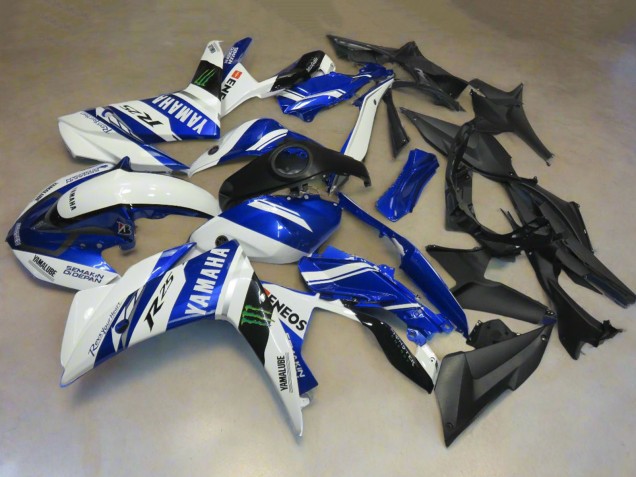 Carenagens Moto Yamaha YZF R3/R25 2015-2018 - Branco Azul Yamalube ENEOS Monstro