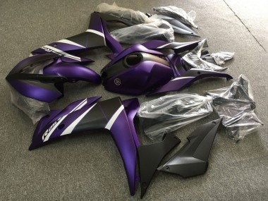 Carenagens Moto Yamaha YZF R3/R25 2015-2018 - Branco Roxo Preto Fosco
