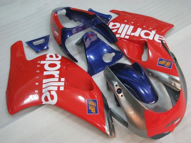 Carenagens Moto Aprilia RS250 1995-1997 - Vermelho Prata Azul Branco