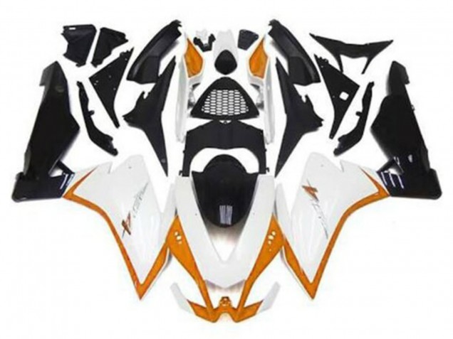 Carenagens Moto Aprilia RSV4 1000 2009-2015 - Branco Laranja Preto