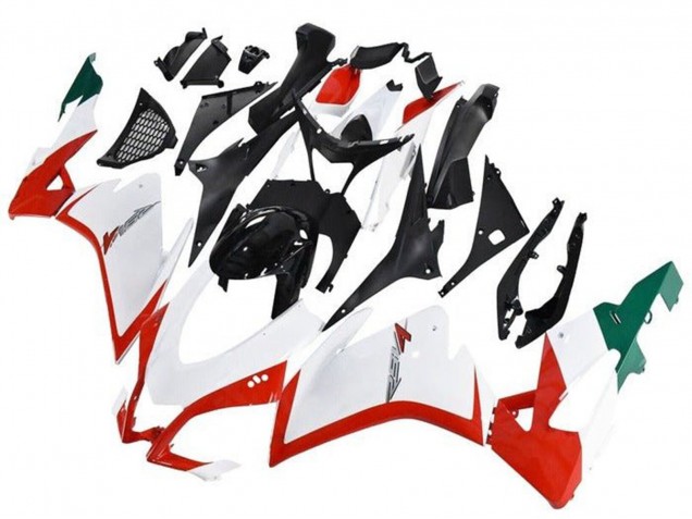Carenagens ABS Aprilia RSV4 1000 2009-2015 - Branco Vermelho Preto Verde