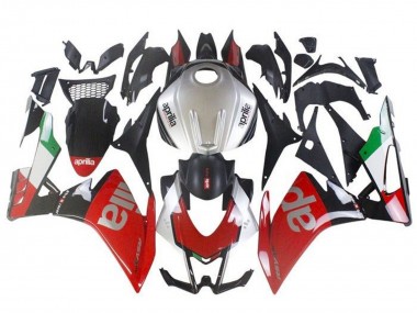 Carenagens Moto Aprilia RSV4 1000 2009-2015 - Vermelho Prata Preto Verde