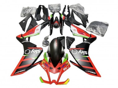 Carenagens Moto Aprilia RSV4 1000 2009-2015 - Preto Fosco Vermelho Verde Branco