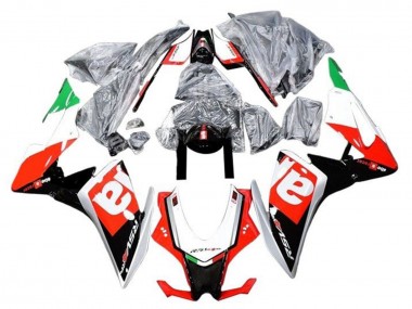 Carenagens Moto Aprilia RSV4 1000 2016-2020 - Vermelho Preto Prata Verde