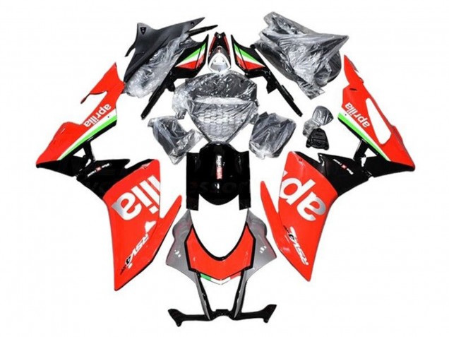 Carenagens Moto Aprilia RSV4 1000 2016-2020 - Vermelho Prata Preto Verde Branco