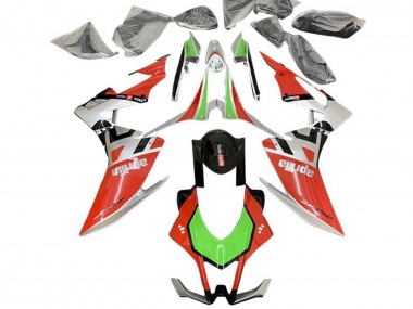 Carenagens Moto Aprilia RSV4 1000 2016-2020 - Vermelho Prata Preto Verde