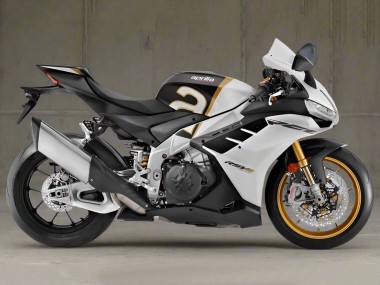 Carenagens Moto Aprilia RSV4 1100 2021-2024 - Branco Preto Ouro