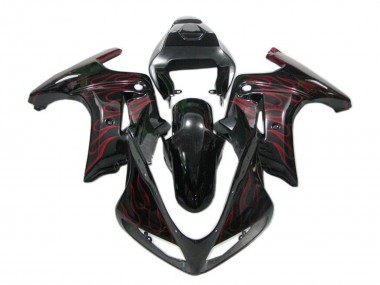 Carenagens Moto Suzuki SV650 2003-2013 - Preto Brilhante Vermelho Chama