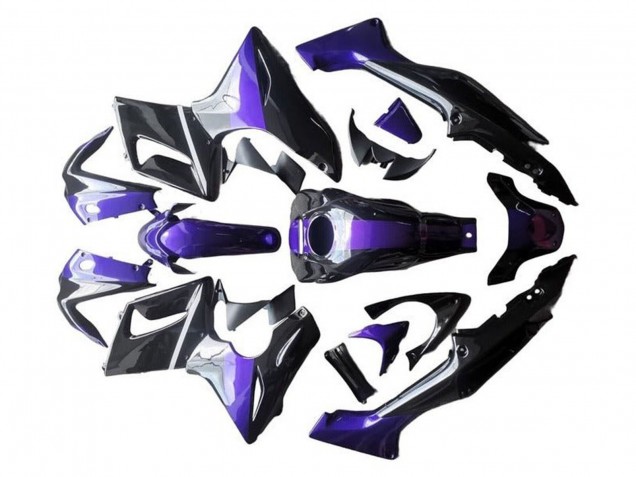 Carenagens Moto Honda CBR125R 2002-2006 - Prata Roxo Preto Brilhante