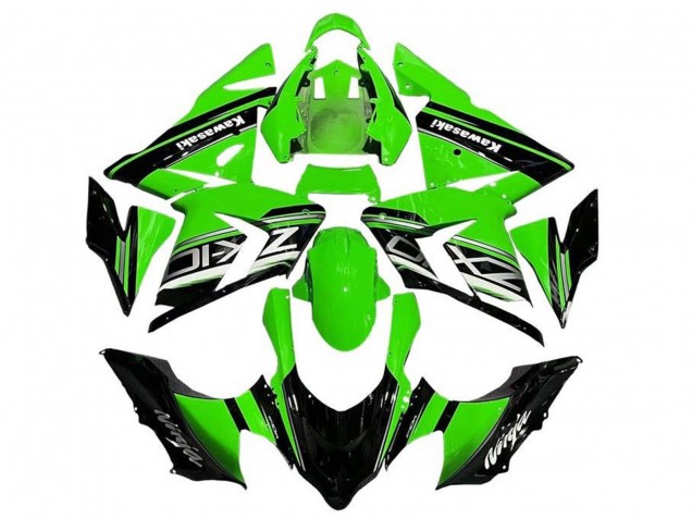 Carenagens Moto Kawasaki ZX10R 2004-2005 - Preto Verde Prata