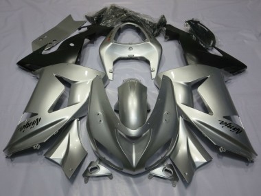 Carenagens Moto Kawasaki ZX10R 2006-2007 - Prata Preto Fosco