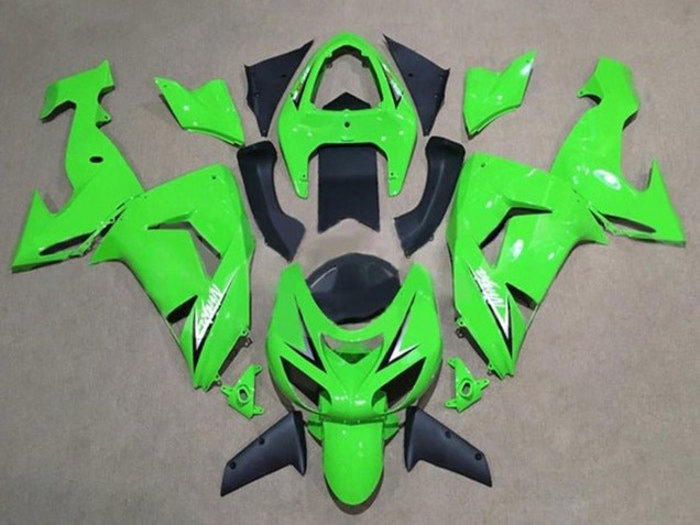 Carenagens Moto Kawasaki ZX10R 2006-2007 - Verde Branco Preto
