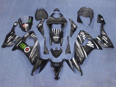 Carenagens Moto Kawasaki ZX10R 2008-2010 - Preto Branco Verde Monstro