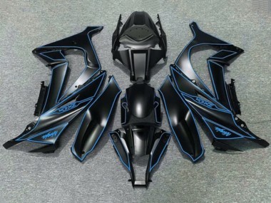 Carenagens Moto Kawasaki ZX10R 2011-2015 - Preto Fosco Azul