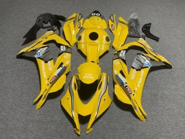 Carenagens Moto Kawasaki ZX10R 2016-2020 - Amarelo Azul Branco Trick Star Eva Corrida