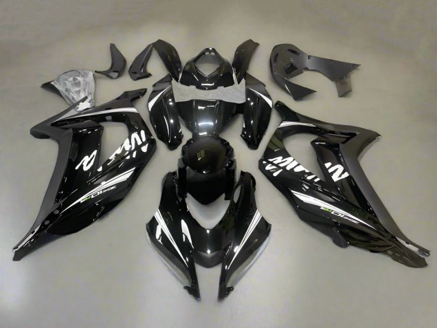Carenagens Moto Kawasaki ZX10R 2016-2020 - Preto Brilhante Branco Listra