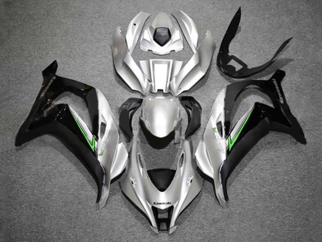 Carenagens Moto Kawasaki ZX10R 2016-2020 - Prata Verde Preto