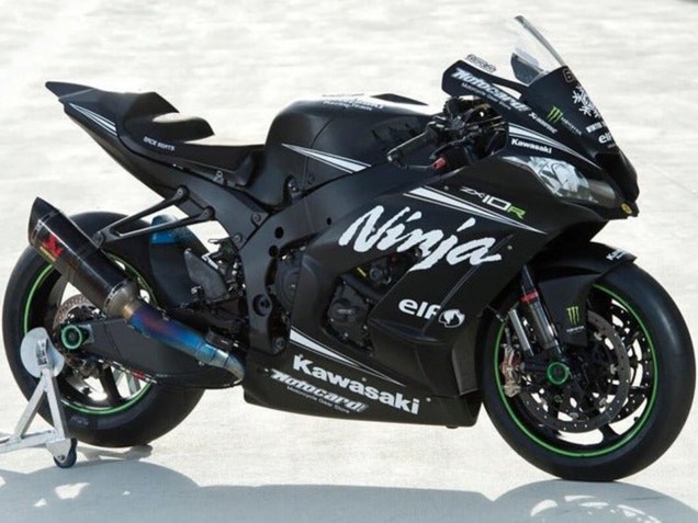 Carenagens Moto Kawasaki ZX10R 2016-2020 - Preto Fosco Branco Elf Ninja