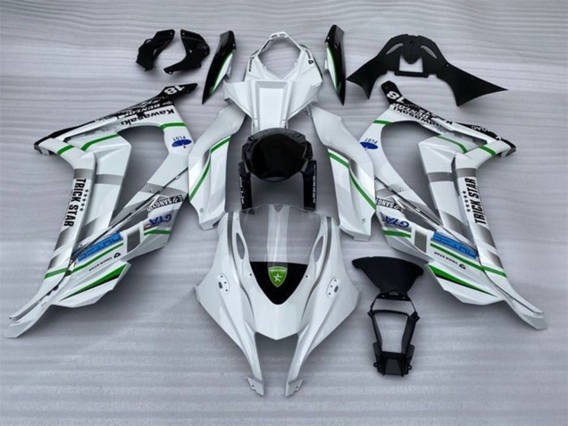 Carenagens Moto Kawasaki ZX10R 2016-2020 - Branco Prata Verde Azul Preto Trick Star