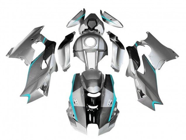 Carenagens Moto Kawasaki ZX10R 2021-2026 - Prata Cinzento Preto Azul