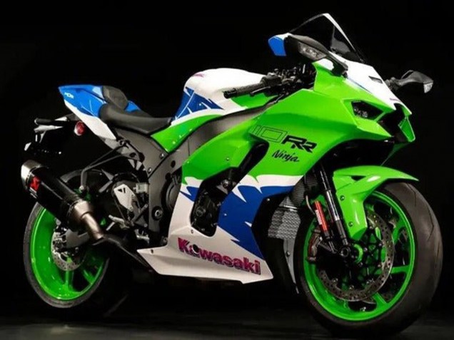 Carenagens Moto Kawasaki ZX10R 2021-2025 - Verde Branco Azul Vermelho