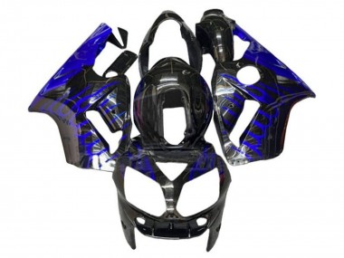 Carenagens Moto Kawasaki ZX12R 2002-2006 - Preto Brilhante Azul Chama