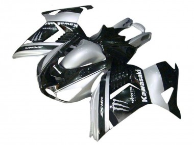 Carenagens Moto Kawasaki ZX14R ZZR1400 2006-2011 - Prata Preto Monstro