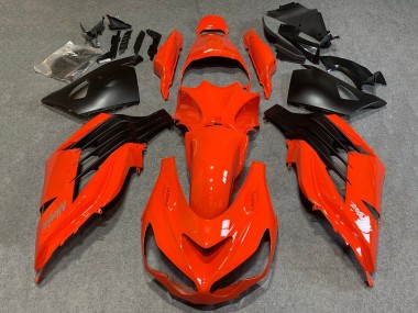 Carenagens Moto Kawasaki ZX14R ZZR1400 2012-2024 - Vermelho Preto Fosco