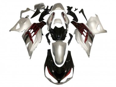 Carenagens Moto Kawasaki ZX14R ZZR1400 2012-2024 - Prata Preto Brilhante Vermelho