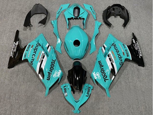 Carenagens Moto Kawasaki EX300 2013-2024 - Azul Branco Preto Supreme