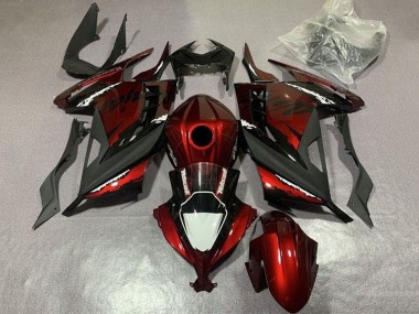 Carenagens Moto Kawasaki EX300 2013-2024 - Vermelho Preto Branco