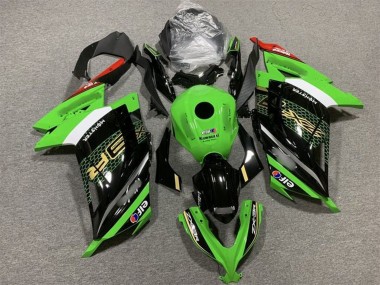 Carenagens Moto Kawasaki EX300 2013-2024 - Verde Branco Preto Vermelho Elf