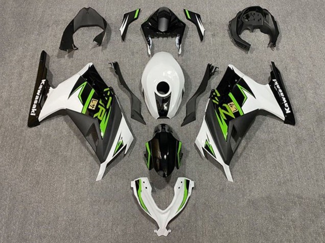 Carenagens Moto Kawasaki EX300 2013-2024 - Branco Verde Preto