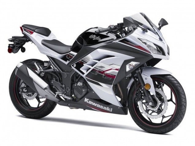 Carenagens Moto Kawasaki EX300 2013-2024 - Branco Preto Vermelho Accents