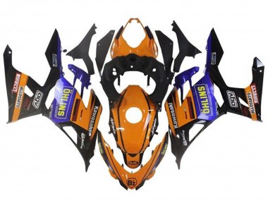 Carenagens Moto Kawasaki Ninja 400 2018-2024 - Laranja Preto Azul Amarelo OHLINS