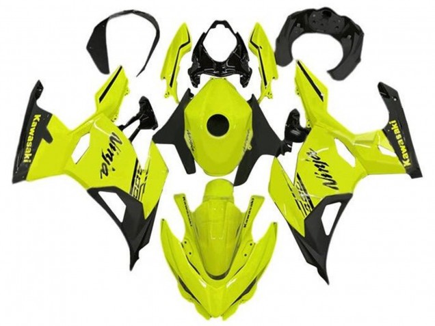 Carenagens Moto Kawasaki Ninja 400 2018-2024 - Amarelo Néon Preto