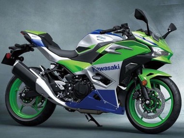 Carenagens Moto Kawasaki Ninja 500 EX500R 2024-2025 - Prata Verde Azul
