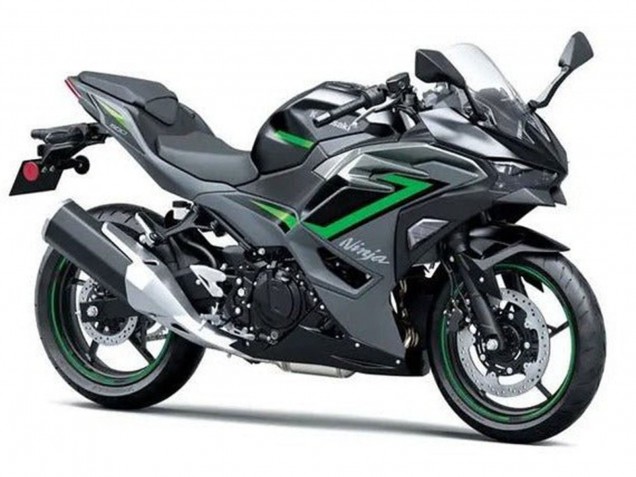 Carenagens Moto Kawasaki Ninja 500 EX500R 2024-2026 - Preto Cinzento Verde