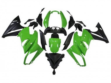 Carenagens Moto Kawasaki Ninja 650 EX650 2009-2011 - Verde Preto Fosco