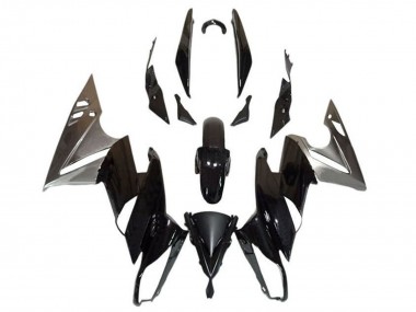 Carenagens Moto Kawasaki Ninja 650 EX650 2009-2011 - Preto Brilhante Prata