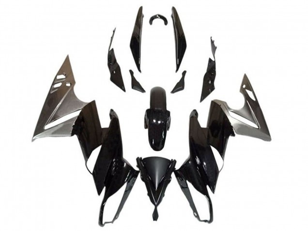 Carenagens Moto Kawasaki Ninja 650 EX650 2009-2011 - Preto Brilhante Prata