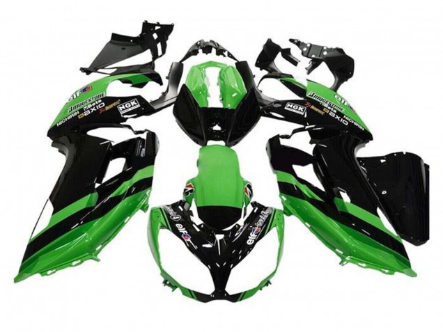 Carenagens Moto Kawasaki Ninja 650 EX650 2012-2016 - Verde Preto Listra