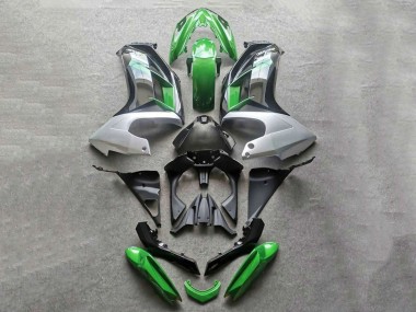 Carenagens Moto Kawasaki Ninja 650 EX650 2012-2016 - Verde Cinzento Preto