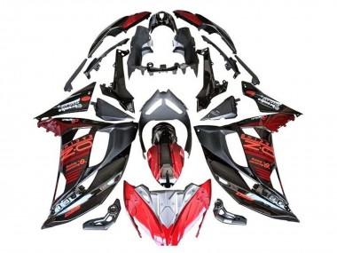 Carenagens Moto Kawasaki Ninja 650 EX650 2017-2019 - Vermelho Preto Prata